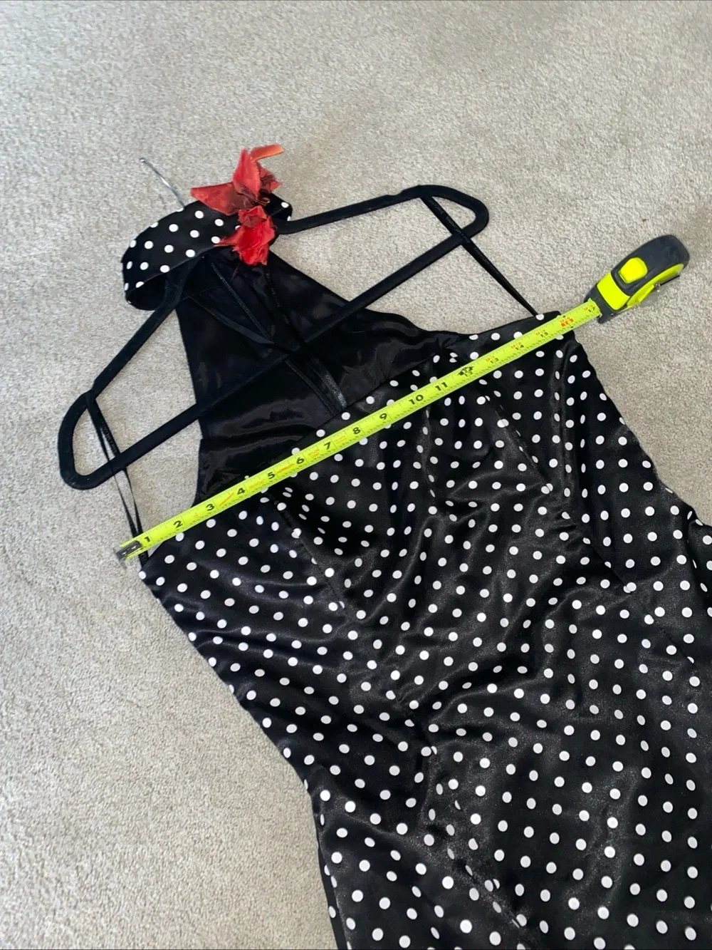 Jessica McClintock Gunne Sax Womens Dress 7 Y2k Black White Polka dots Goth‎